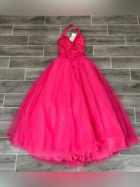 Alfred Angelo Princess Dress Quinceanera Sweet 16 Size 4 Pink Puffy Disney Style